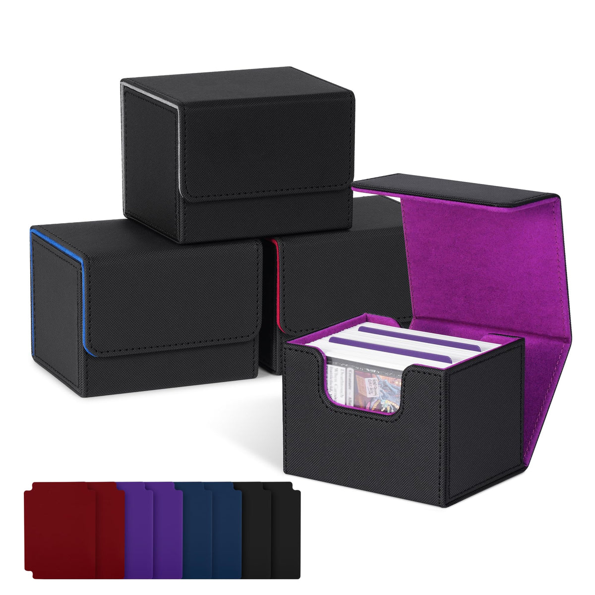 ZLCA leather magnetic lid deck box securely closes during travel.
