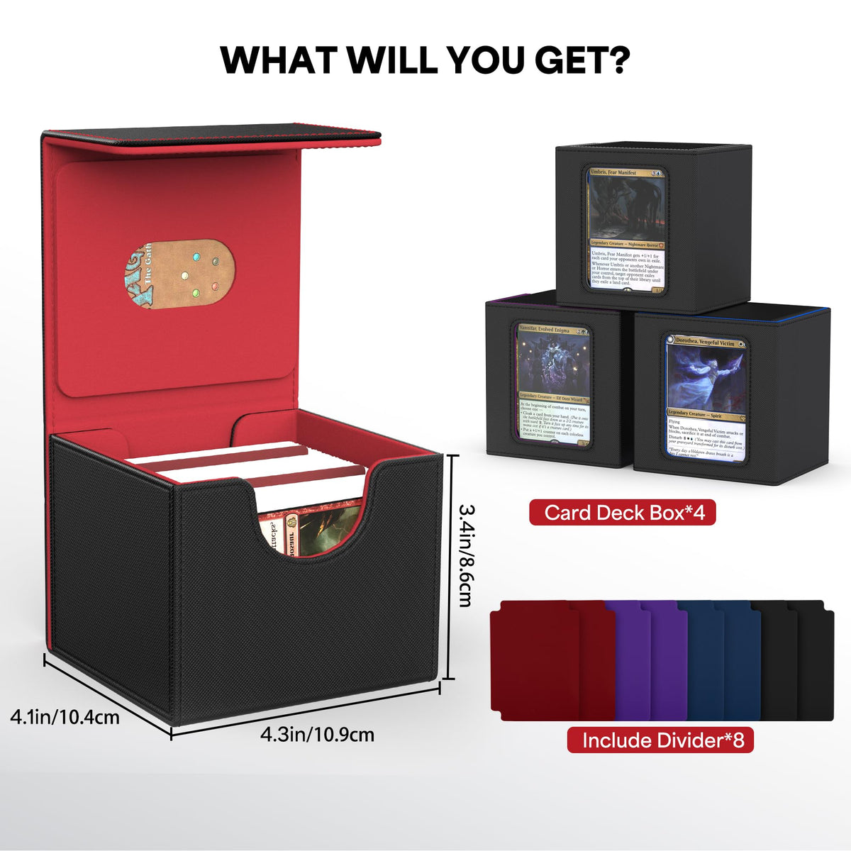 ZLCA deck box is compatible with MTG Commander and other CCGs like Shadowverse and PTCG