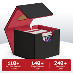 Dividers included in the ZLCA deck box help organize a commander deck efficiently