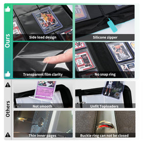 ZLCA Top Loader Binder back tab helps quick page identification.