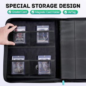 ZLCA Top Loader Binder built-in storage space keeps valuables organized during events.