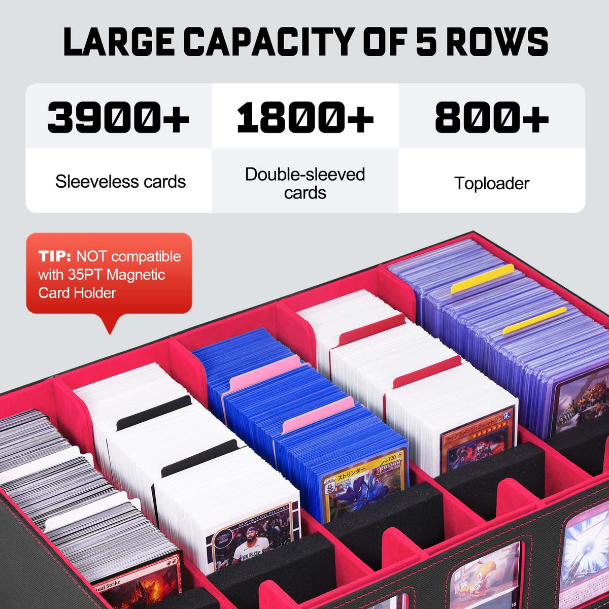ZLCA display window for quick card sorting and viewing at a glance