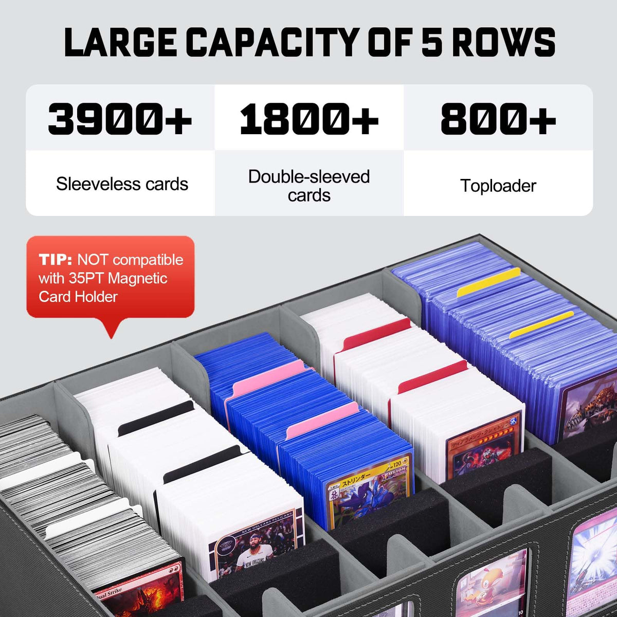 ZLCA trading card display windows allow quick sorting and dust protection.