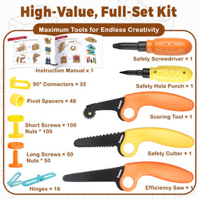 ZLemma kids exploring with the 401-piece toolkit fostering hands-on creativity