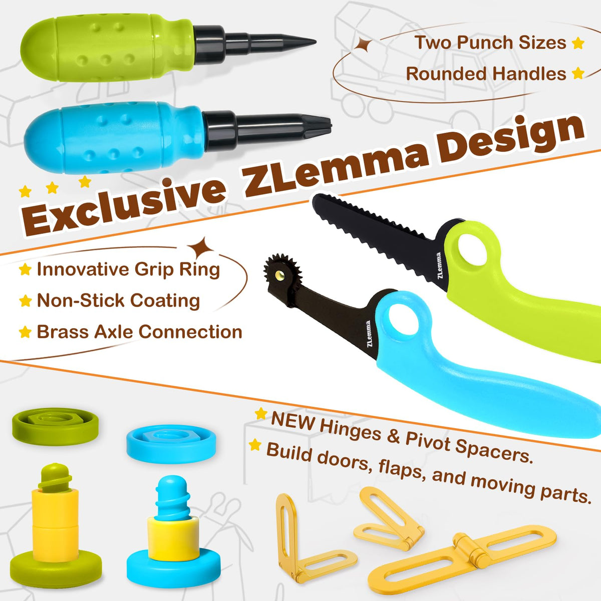 ZLemma crease-roller helps create clean folds for neat cardboard projects.