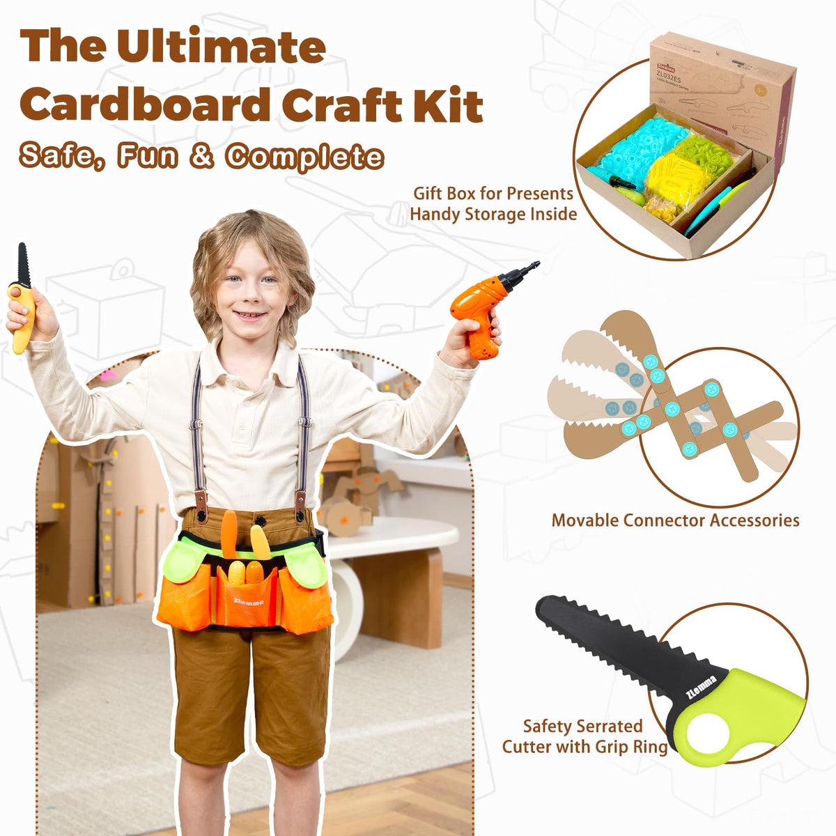 ZLemma reusable-cardboard-gift-box doubles as organized storage.