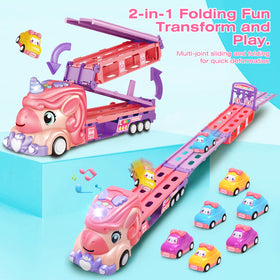 Foldable trailer doubles as a compact garage for storage and organization.