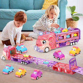 Friction-powered truck movement for smooth, battery-free rolling across the floor.