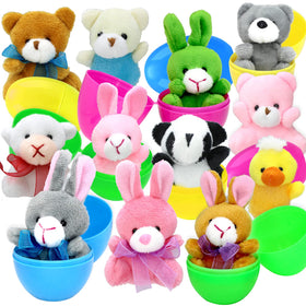 ZMCINER prefixed Easter eggs plush-inside for instant basket fillers.