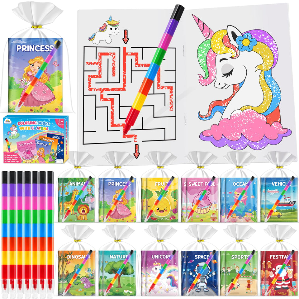 ZMLM 24-pack coloring books for kids, ideal party favors.