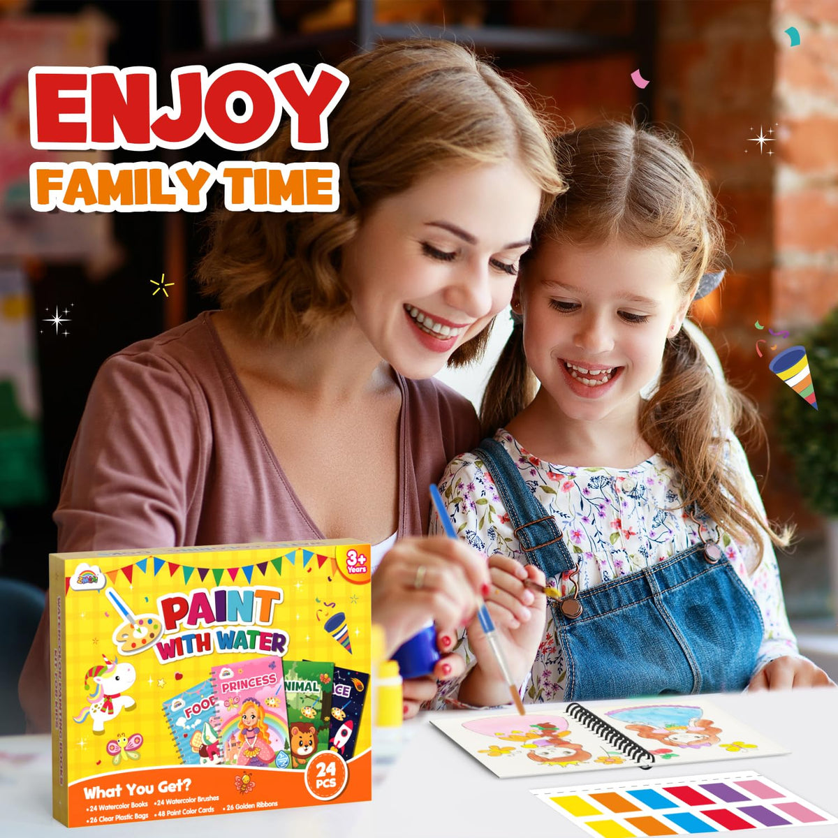 ZMLM 24 water color books classroom use, great as prizes