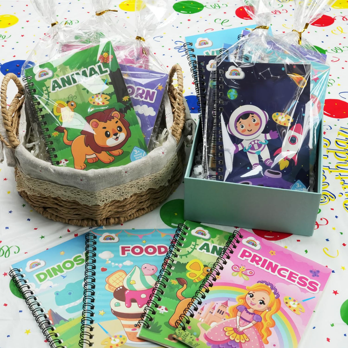 ZMLM 24 water color books packaging with gift bags and gold ribbons