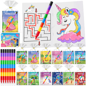 ZMLM 48-pack coloring books with crayons for classroom prizes.