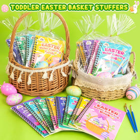ZMLM classroom Easter gifts setup with vibrant patterns.