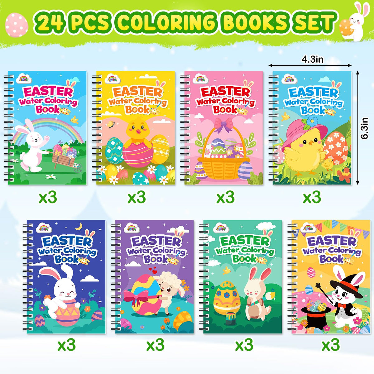 ZMLM gift bags with ribbons illustrate bundled Easter gifts for kids.