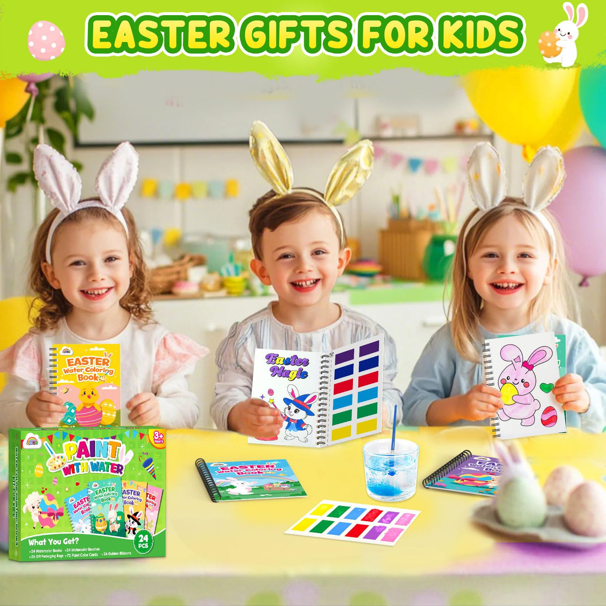 ZMLM kids coloring with watercolor activity, kid-friendly and mess-minimizing.