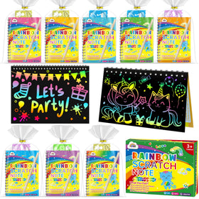 ZMLM rainbow scratch art notebook revealing vibrant colors during play