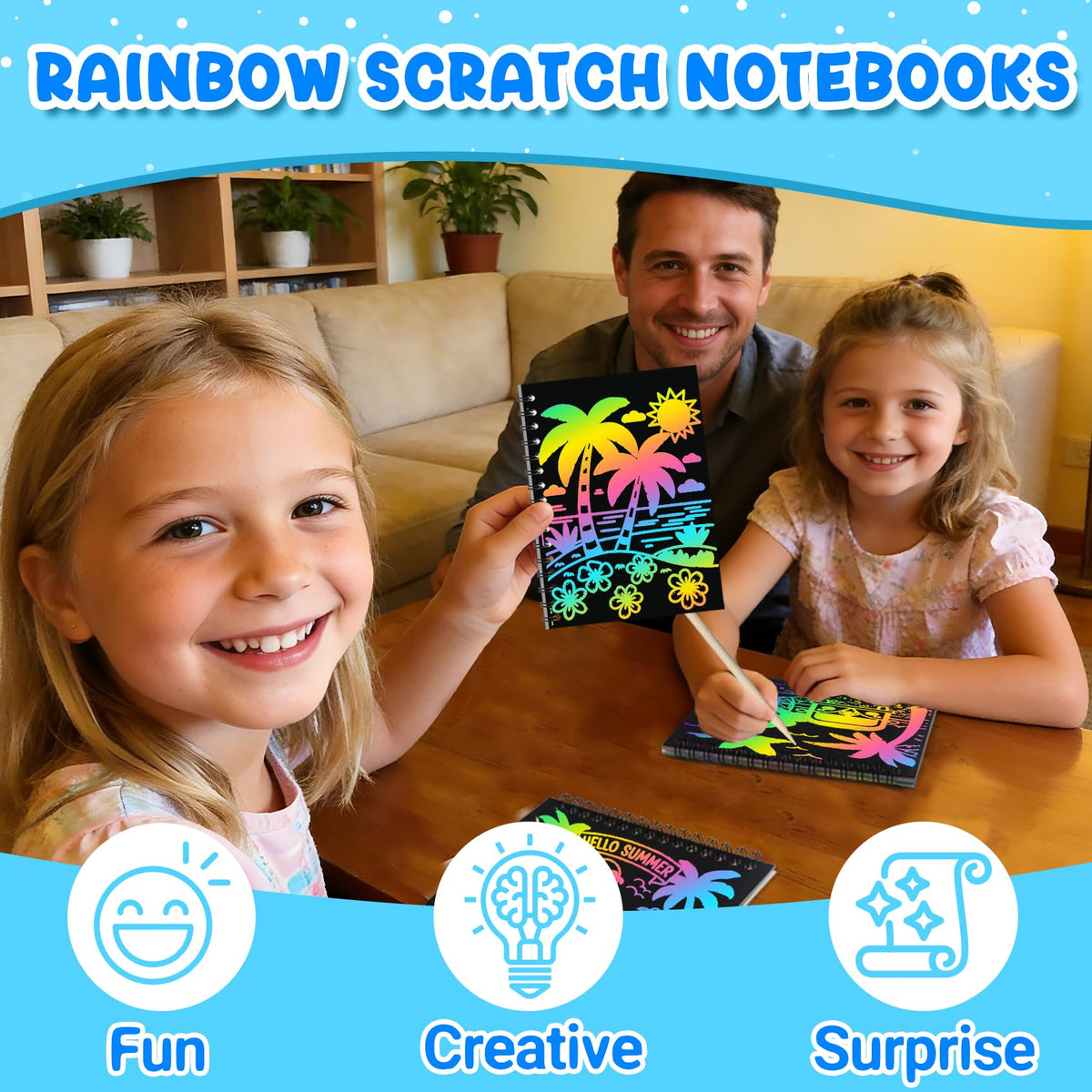 ZMLM gift bags included with rainbow art sets for party favors