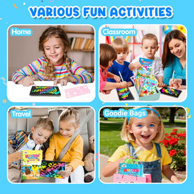 ZMLM rainbow colors on scratch paper spark vibrant creativity in children
