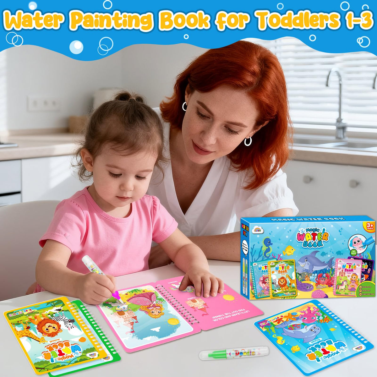 ZMLM party favors featuring a reusable water coloring activity set