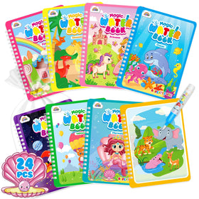 ZMLM water coloring book for toddlers with refillable pen enables mess-free creativity
