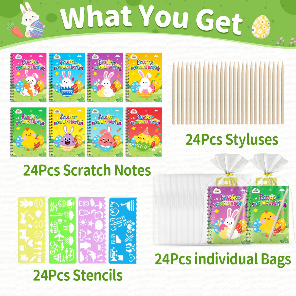 ZMLM wooden styluses ensure easy scratch art without mess.