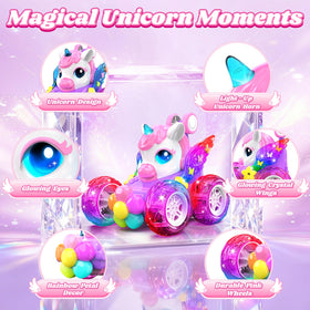 Zmpolir Unicorn RC Car USB charging keeps playtime ready.