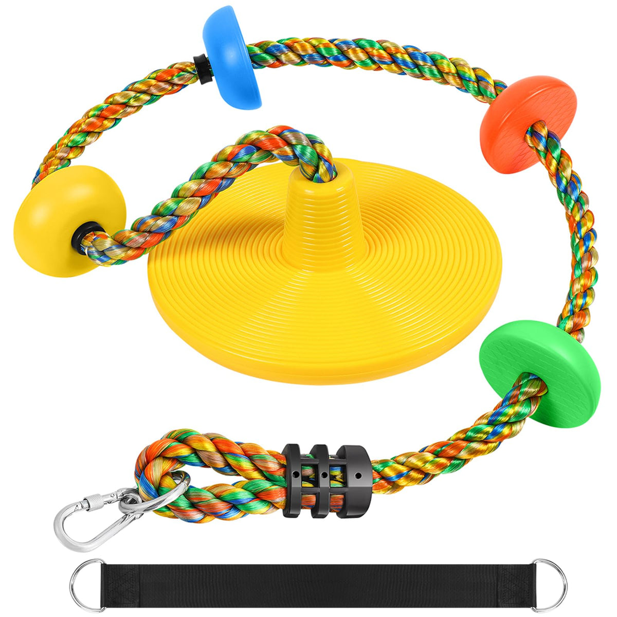 ZNCMRR climbing rope tree swing with platforms for backyard fun and exercise