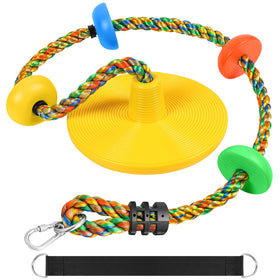 ZNCMRR climbing rope tree swing with platforms for backyard fun and exercise