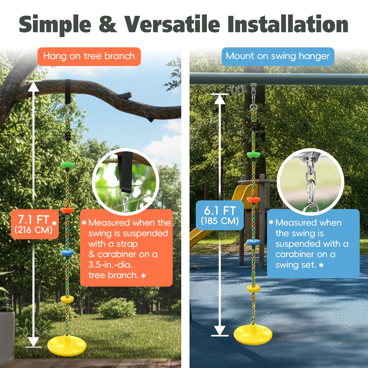 ZNCMRR outdoor kids swing supports active play and imagination