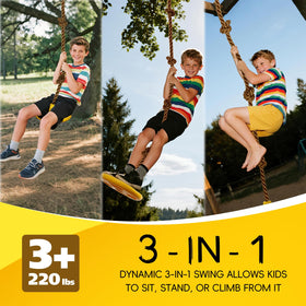 ZNCMRR climbing-rope invites active play and balance in the backyard.