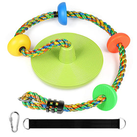 ZNCMRR tree-swing rope leaf-green seat for durable backyard fun.
