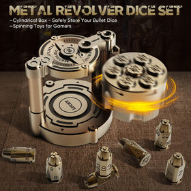 ZNQP revolver dice used as a desktop ornament between games