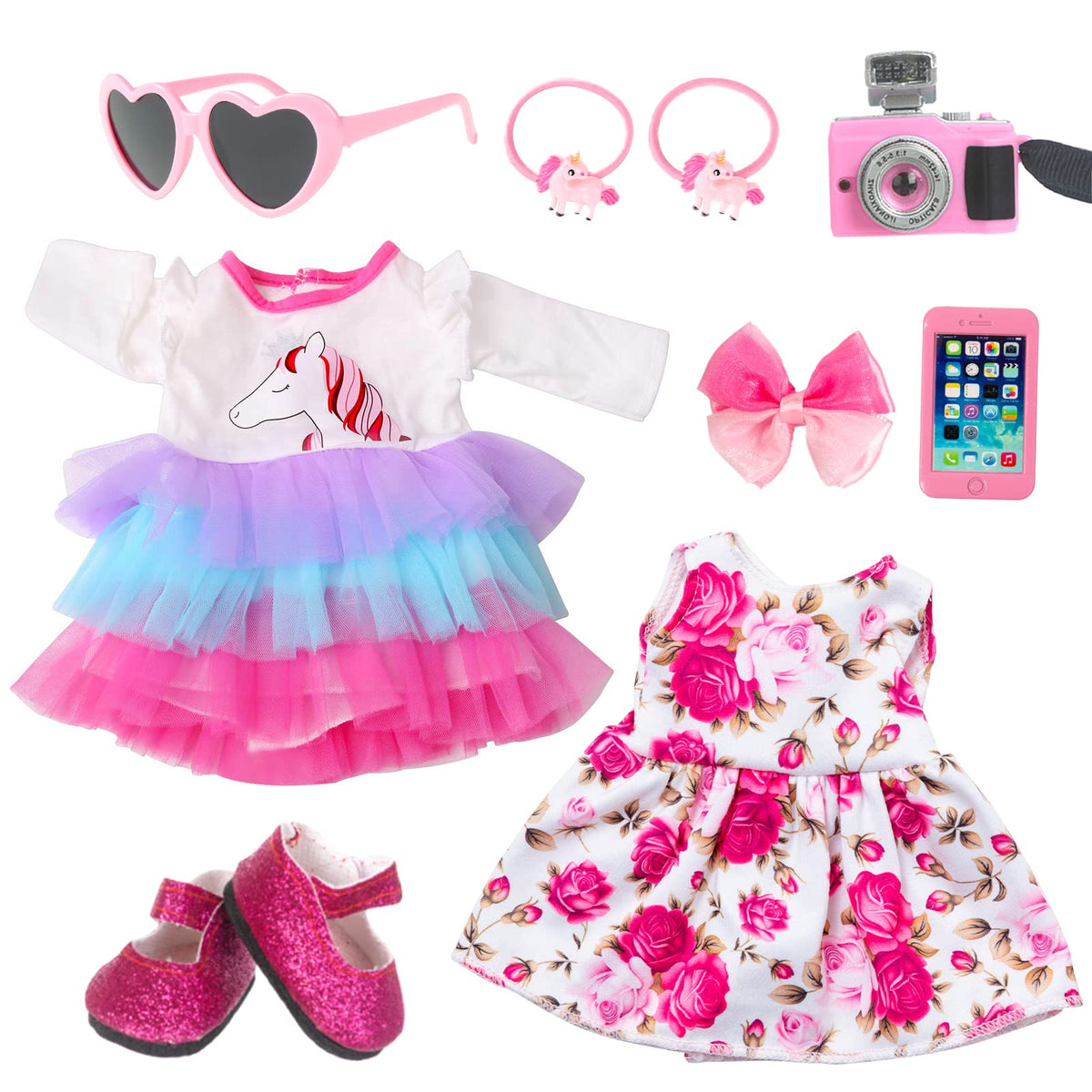 ZNTWEI black doll clothes set ready for mix-and-match dress-up