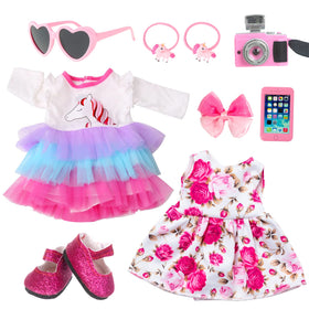 ZNTWEI black doll clothes set ready for mix-and-match dress-up