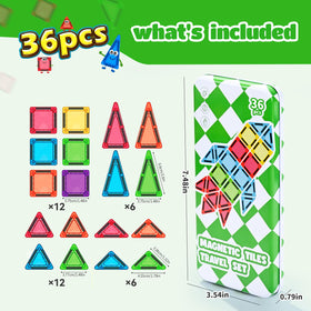 ZNZ Mini Magnetic Tiles portable case keeps toys organized during outings