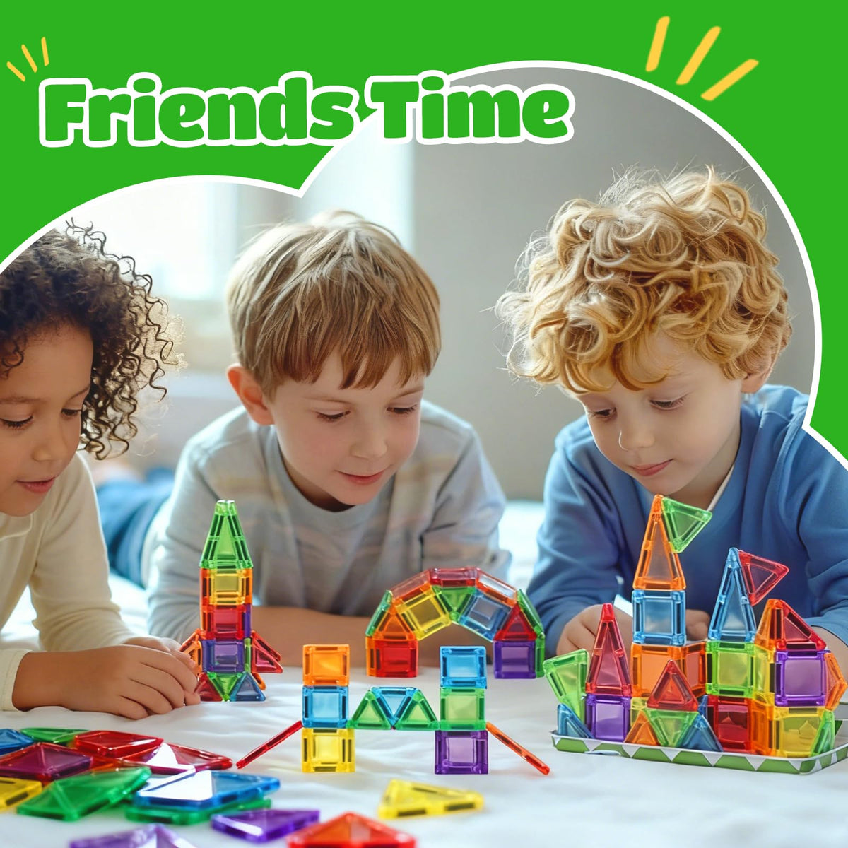 ZNZ Mini Magnetic Tiles STEM learning through hands-on building