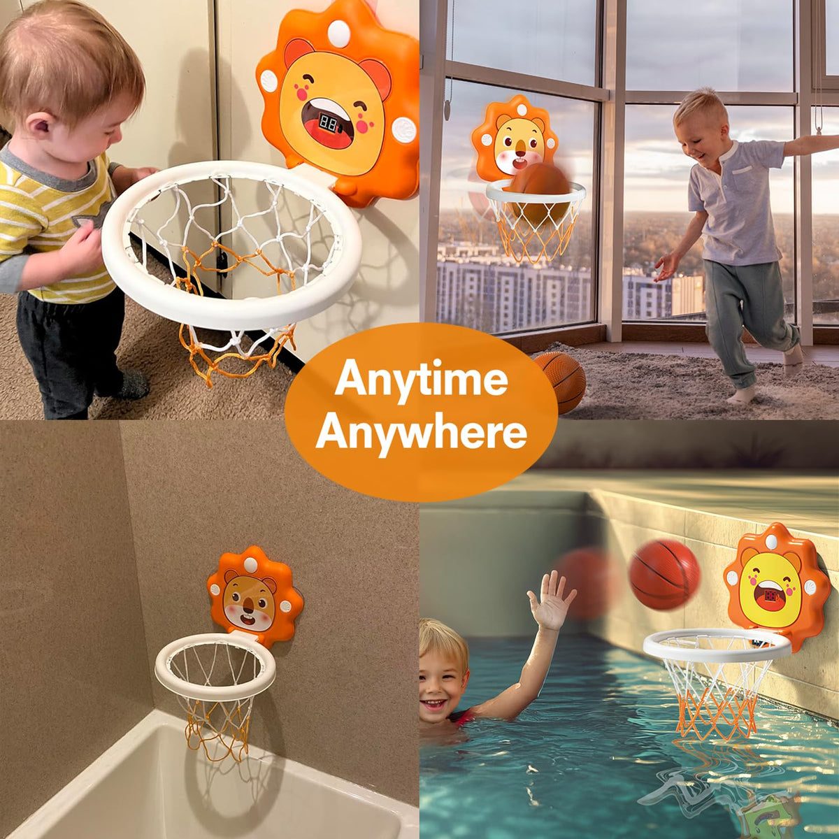 ZOENMG portable indoor hoop easy to move between rooms.
