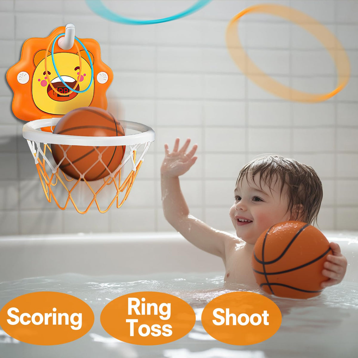 ZOENMG toddler basketball hoop indoor use on walls or doors