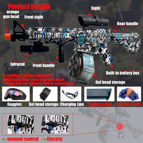 ZoffyFabrizio Large Gel Splat Blaster upgraded-battery-box boosts safety and performance