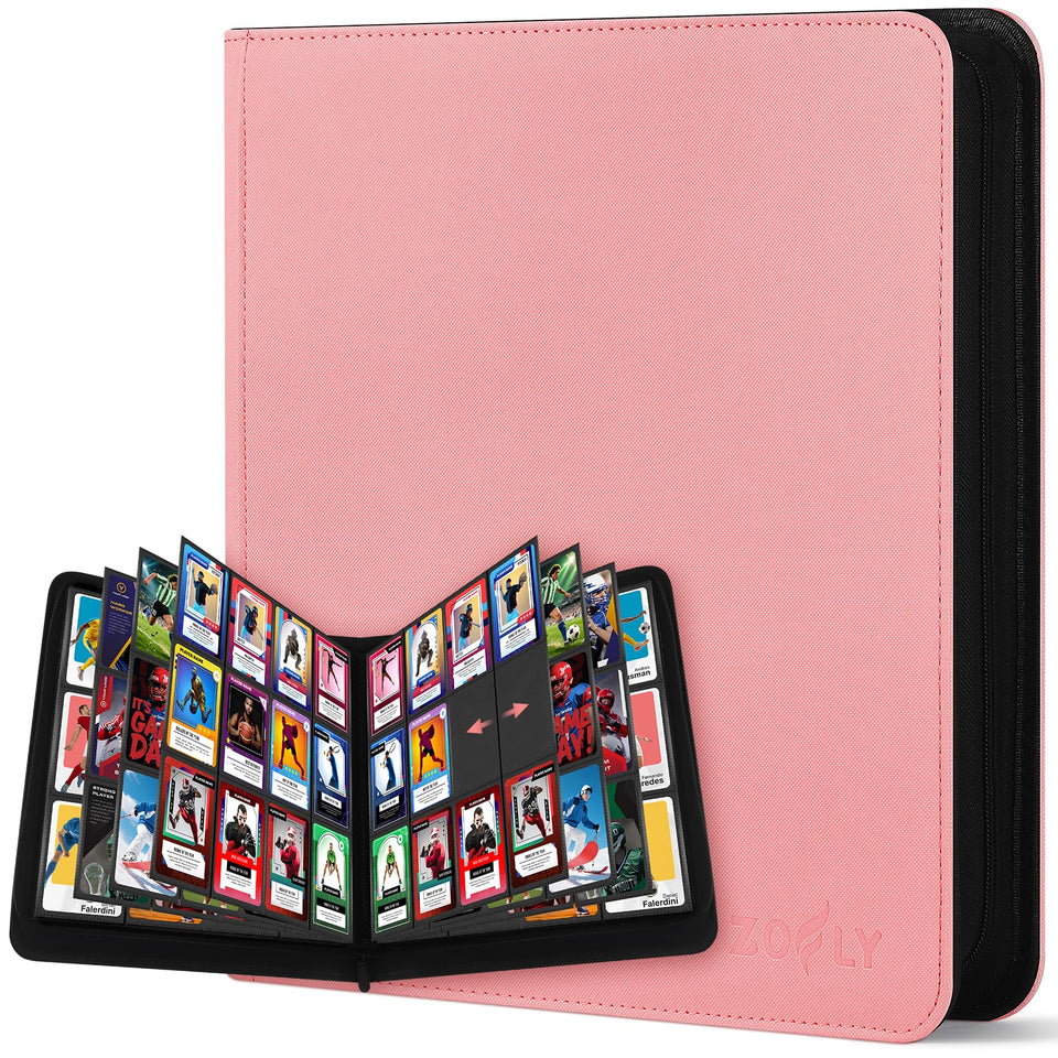 Zofly 12-pocket binder exterior shows durable PU leather for lasting protection.