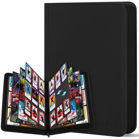Zofly 9-pocket binder front view for organized sorting and quick access on the go