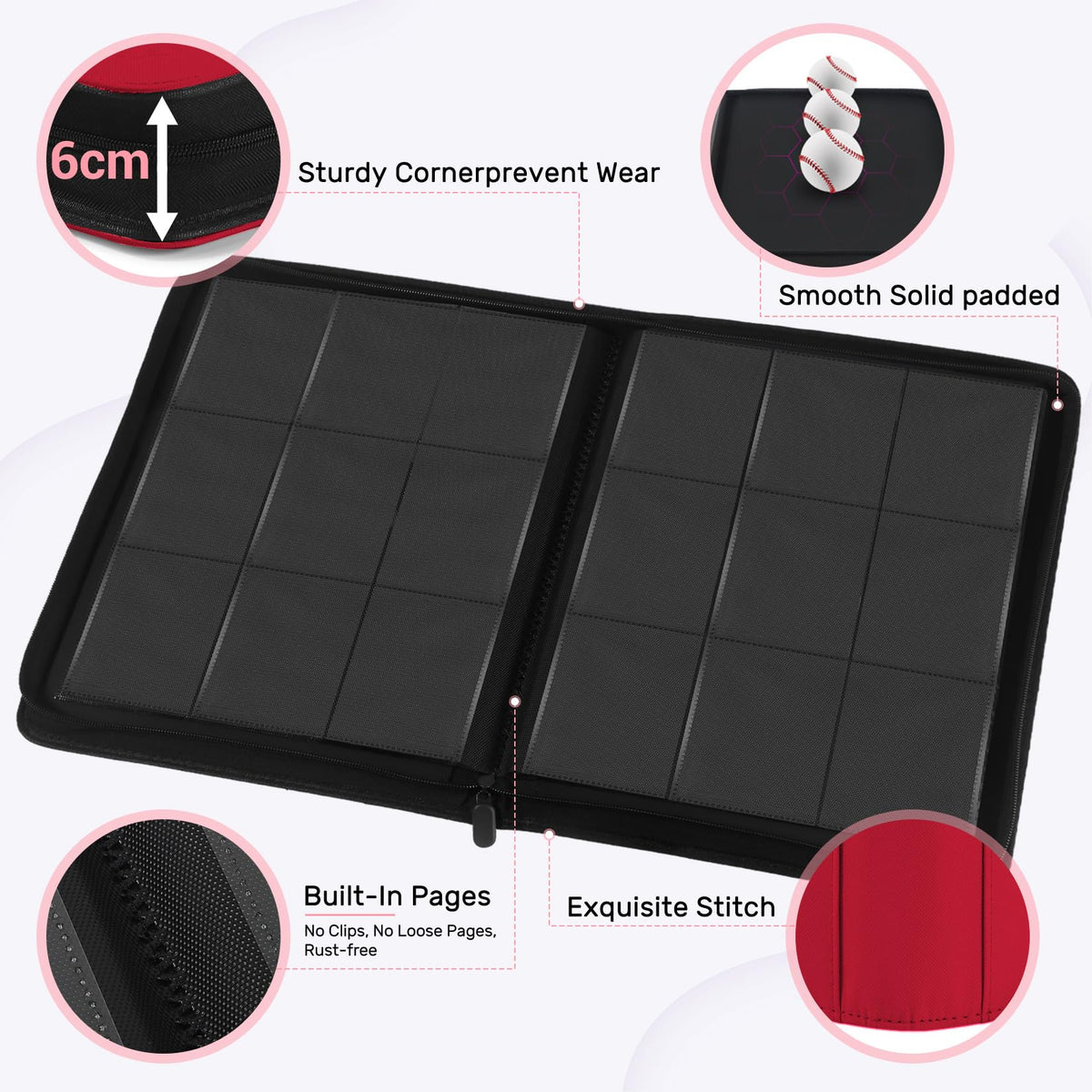 Zofly padded exterior and durable zipper protect cards from impacts and dust.
