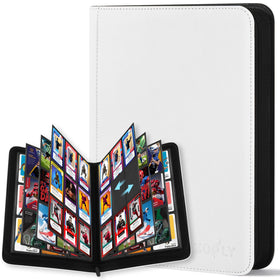 Zofly trading card binder 9-pocket open, highlighting ample storage for 540 cards.