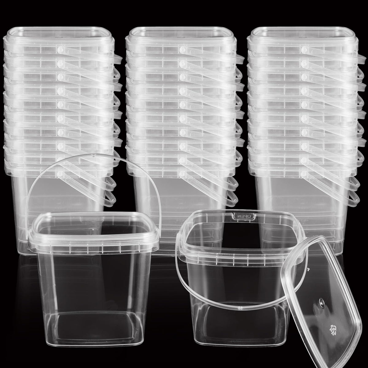 ZOFORTY slime containers with lids and handles for portable storage
