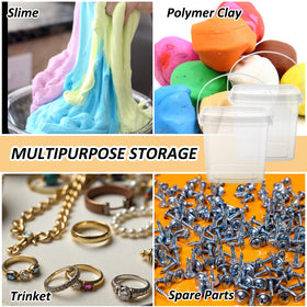 ZOFORTY reusable PP plastic holds slime, beads, and crafts