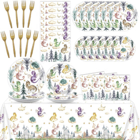 ZOIIWA dragon 9-inch plates for vibrant table setting and easy cleanup.
