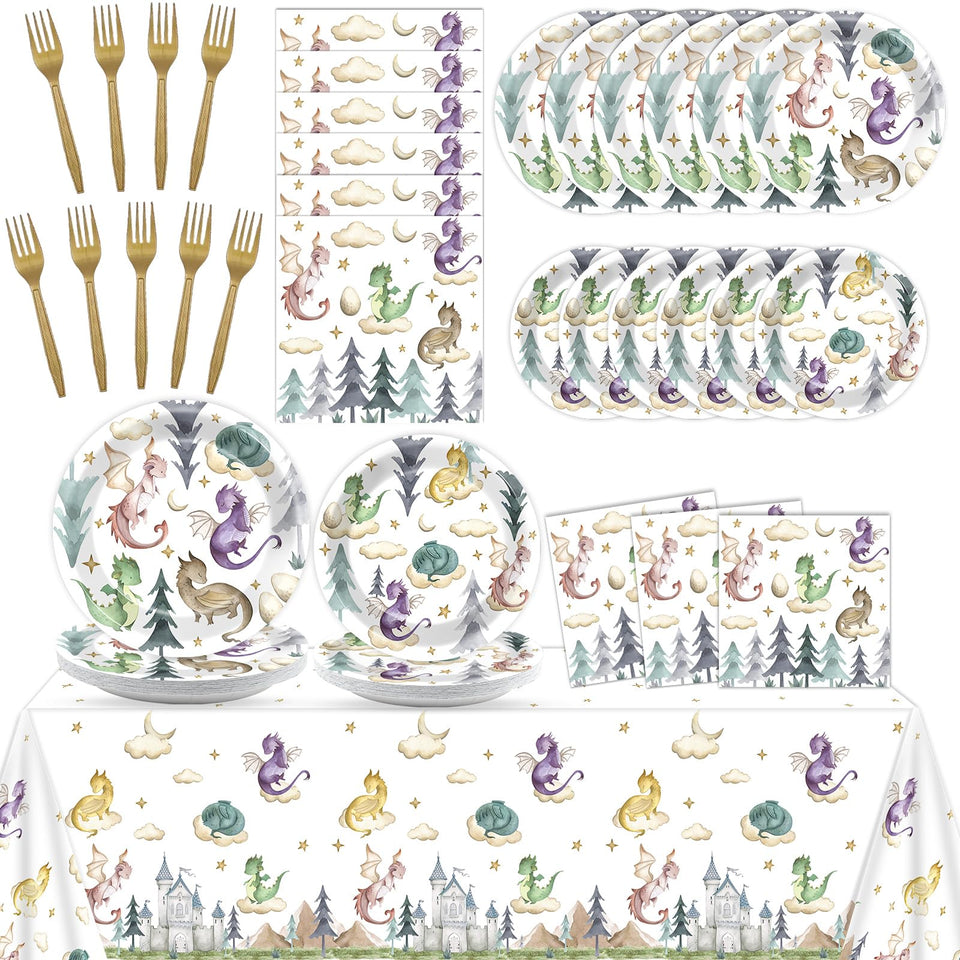 ZOIIWA dragon 9-inch plates for vibrant table setting and easy cleanup.