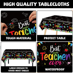 ZOIIWA pencil and blackboard decor elements on tableware for classroom vibe