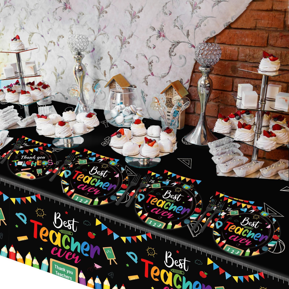 ZOIIWA ruler motif decor enhancing teacher appreciation party setup